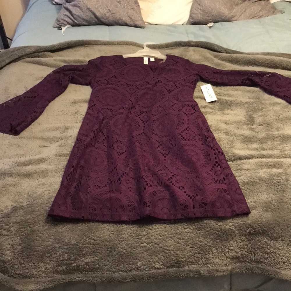Lace purple dress